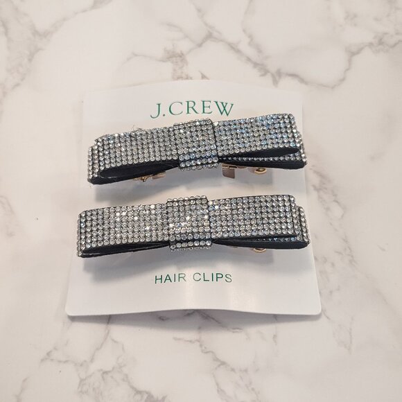 J.Crew Sparkle Bow Hair Clips set-of-two - Picture 5 of 6